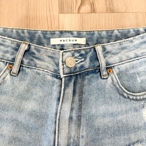 PacSun Sky Blue Denim Shorts High Rise Festival - Size 25